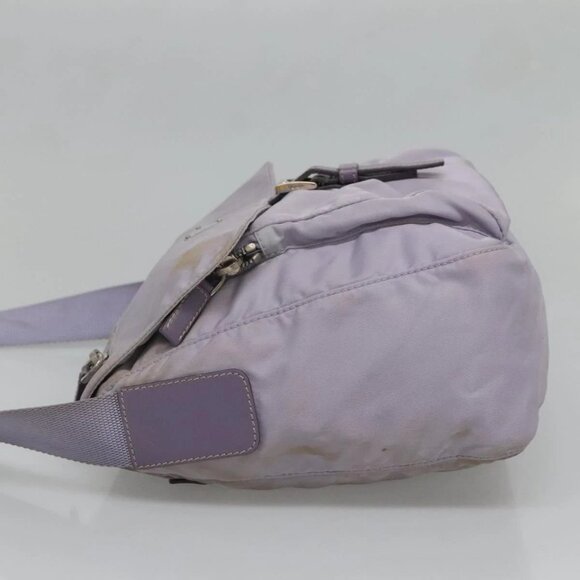 PRADA Shoulder Bag Nylon Purple Silver Auth ti3319 - Picture 3 of 16
